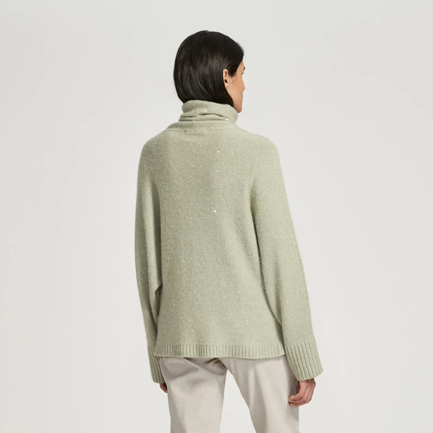Sweater with sequins, pistachio - Image 2