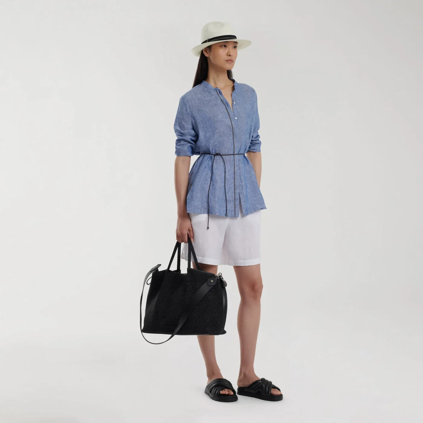 White Linen Shorts - Image 5