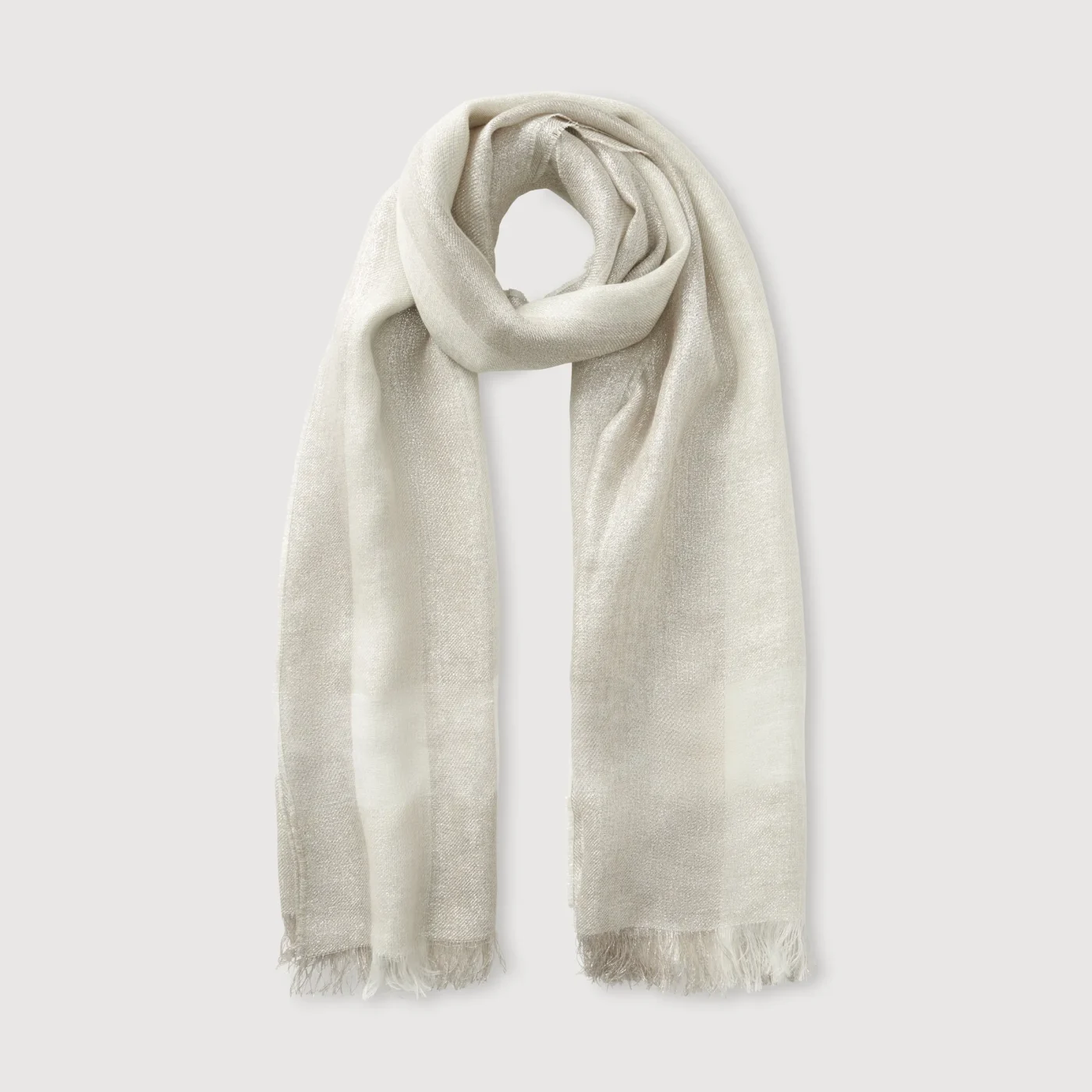 Écharpe en lurex blanche et argent – Image 2
