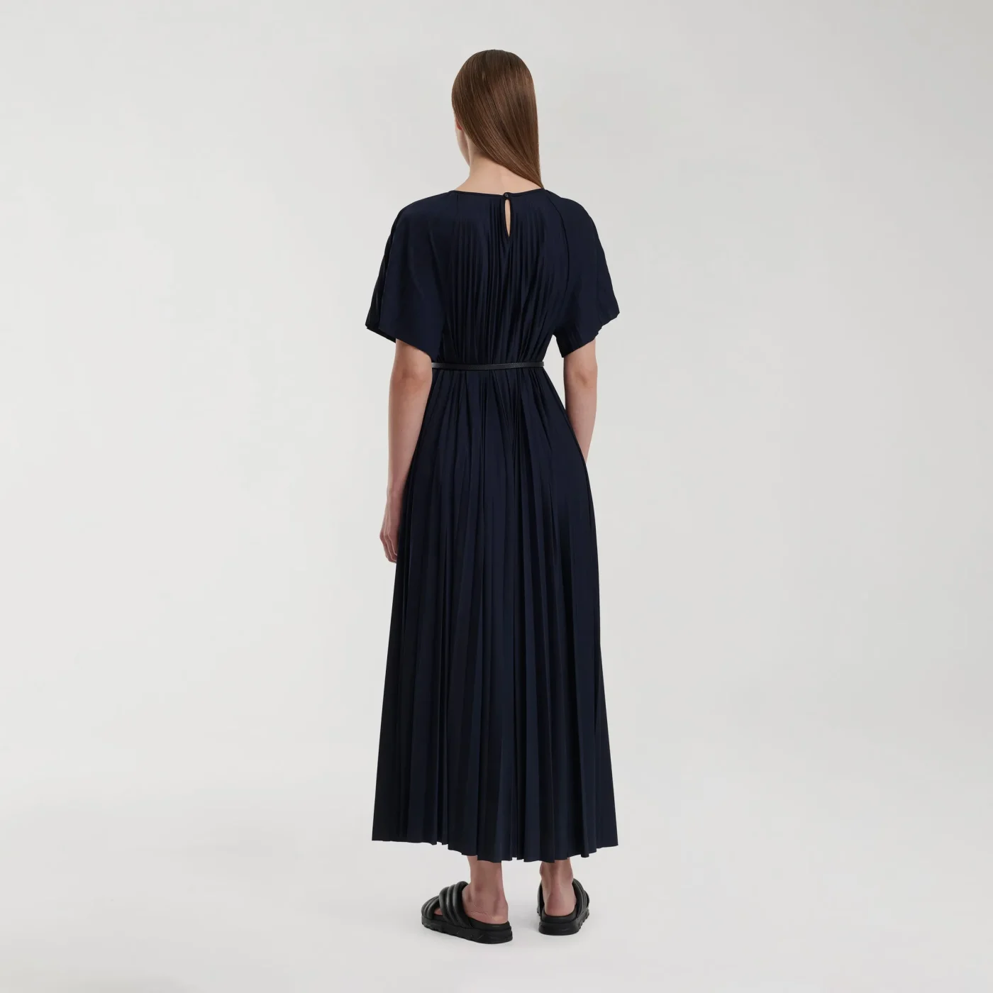 Robe plissée bleue – Image 3