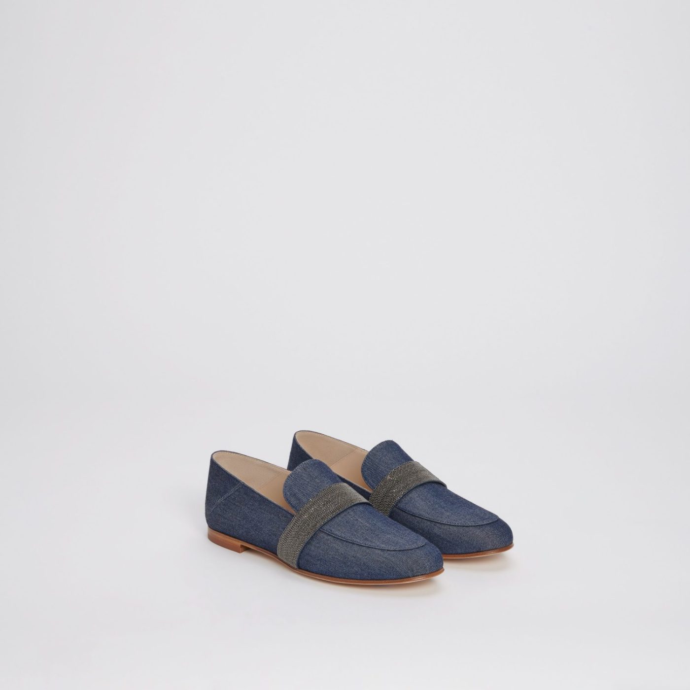 Mocassins en chambray bio