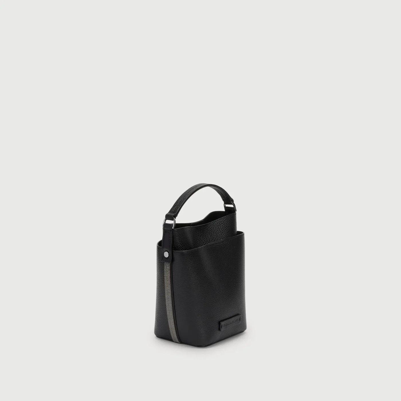 Leather bucket bag, black - Image 2
